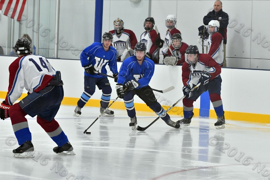 Wheaton College Men\'s Ice Hockey vs Middlesex Community College. - Photo By: KEITH NORDSTROM